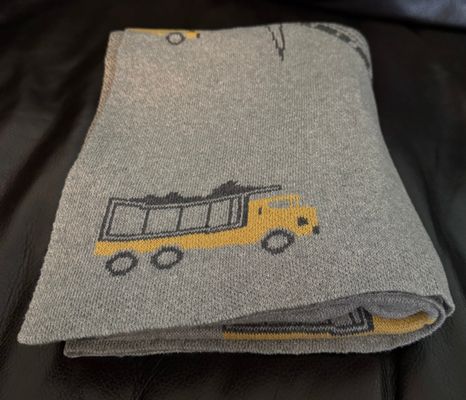 Target Grey Construction Vehicle Crib Blanket