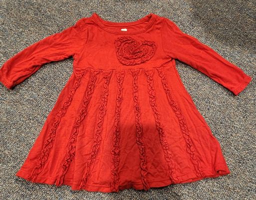 Koala baby Very soft red dress with small ruffles 6 Months