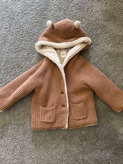 Baby Gap Sherpa lined cardigan 18-24 Months