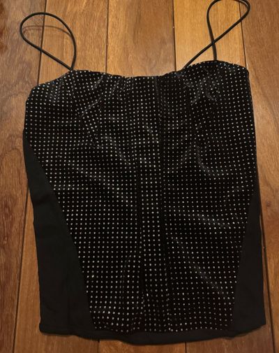 Michael Lauren black spaghetti strap top  Junior S - 1