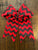Boutique NEW 2 1/4 inch cheer bow red, black Chevron
