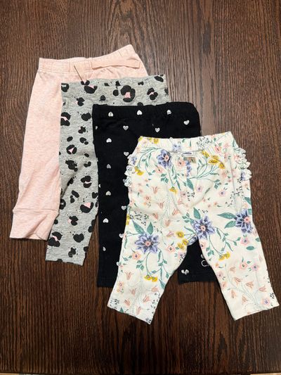 Set of 4 pants  3-6 Months