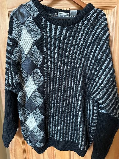 Gabrielle Sweater with genuine leather Men's - XL