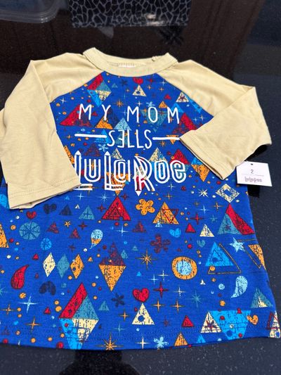 NEW Lularoe NEW Sloan  fits sizes 2-4 unisex long sleeve 3T