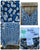 Pacific vibes long dress w ruffled high low hem Blue w tiny white & black foral spaghetti straps Women's XXL 18