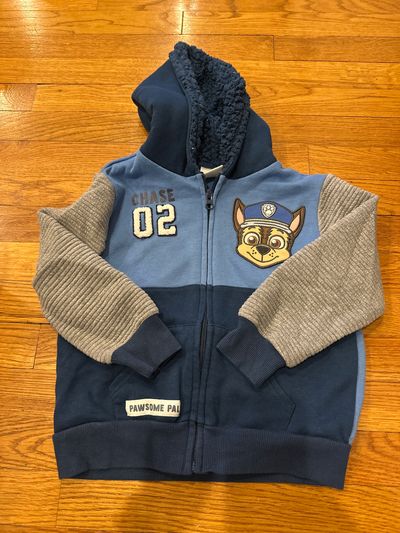 Paw patrol chase hooded sweatshirt jacket  5T/5