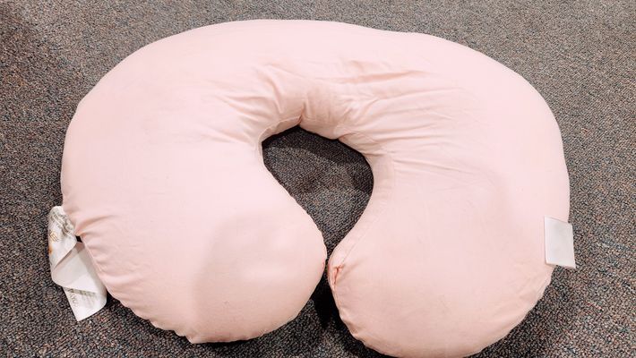 Boppy Nursing pillow with pink cover