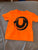 True Religion Orange with black logo tee 2T