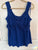 By and Co blue cross cross front sleeveless top  Women's - L