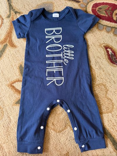 Short sleeve one piece Little brother one piece outfit 3-6 Months