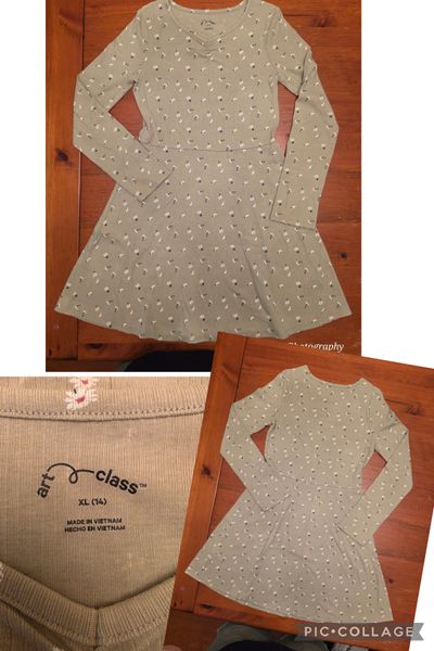 Art Class NWOT green floral dress 14-16