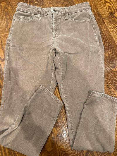 Universal Thread Light pink/ brown corduroy high rise skinny pants Women's 6