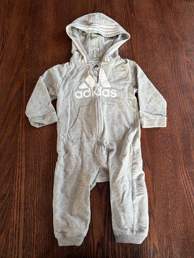Adidas zip up pant set  18 Months