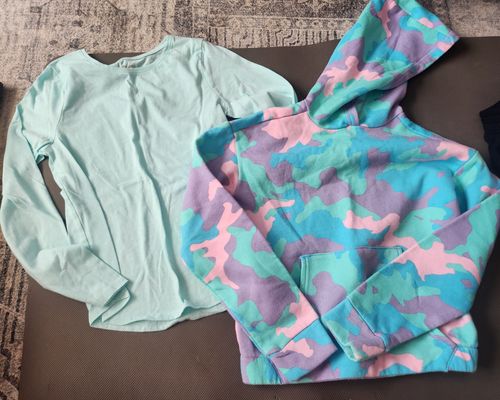 Tecgear tiedye fleece hoodie and shirt  10-12