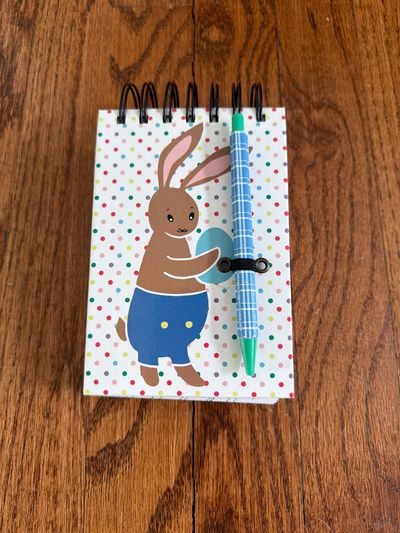 Never Used Easter Bunny Pen and Spiral Pad