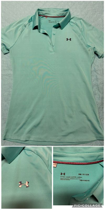 Under armour heat gear fitted polo shirt Aqua fitted polo shirt Women's - S