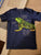 Carters kid Navy short sleeve shirt with iguana print on front 14-16