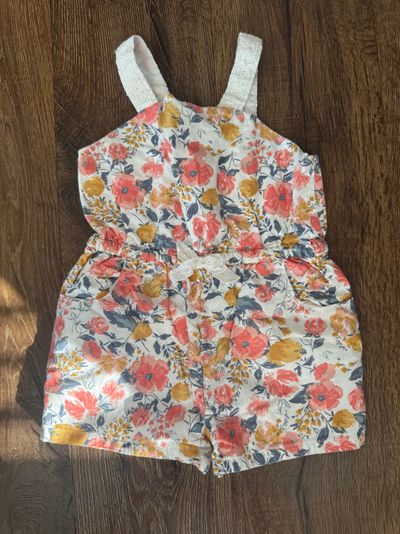 Tommy Bahama floral Romper Adjustable straps 4T