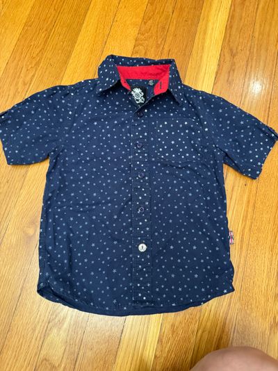 Unknown Blue star short sleeve button down 4T