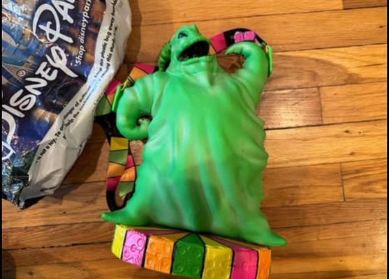 Oogie Boogie popcorn bucket purchased from Disney Oogie Boogie popcorn bucket purchased from Disney. Can refill the
