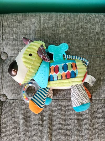 Skip Hop Toy w/ rattle, teether, crinkle & bell sound