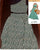 AOVDE 2 piece summer boho dress, one shoulder top, elastic waist, midi Women's - S