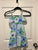 Children's Place flower blue flower dress off the shoulder size xs 4 4T