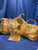 3 pc luggage set brown snake skin Rolling duffel 20x15 bag 12x18 wallet 5x9