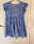 Pinch blue and white print tiered mini dress  Junior L - 10