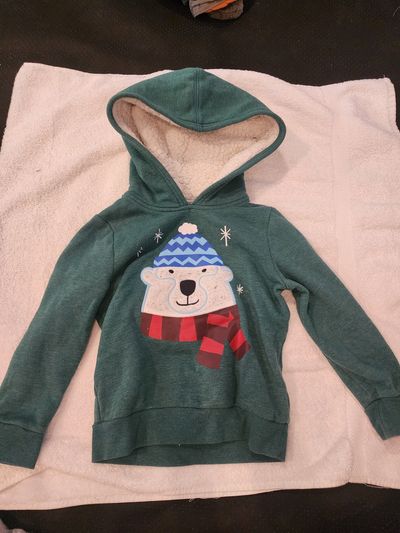 green Jumping Beans hoodie a cute polar bear green Jumping Beans hoodie features a cute polar bear 4T