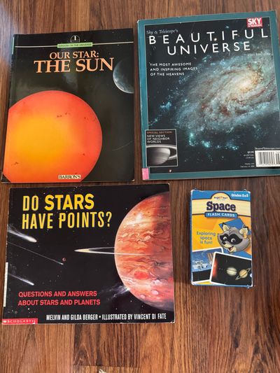 Three books - beautiful universe, our star the sun Do stars have points?