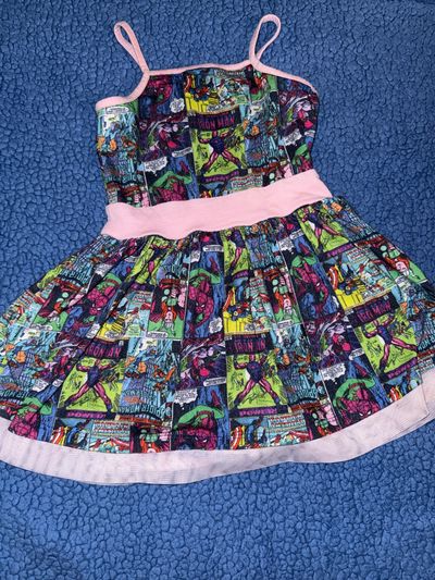 Marvel Purple comic strip super hero dress 3T