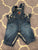 H and M 10 Fleece lined snap adjustable denim overalls w penguin logo 0-6 Months