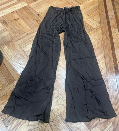 Zara brown stretchy bell wide pants  Women's - XS