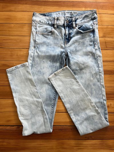American Eagle Outfitters Stretch Acid Wash Jeggings Size 0 Junior XS - 0