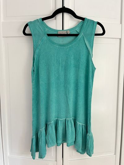 Dantelle Tunic length Turquoise Blue Distressed Women's - S