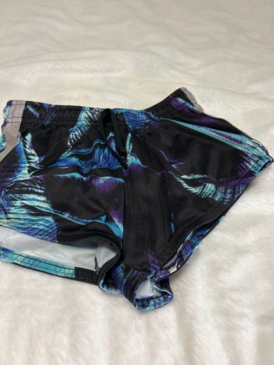 Zella Black purple aqua shorts 7-8
