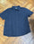 Black gray design button down collar  Men's - XL