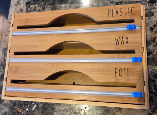 Wooden Storage Kitchen Wrap Holder