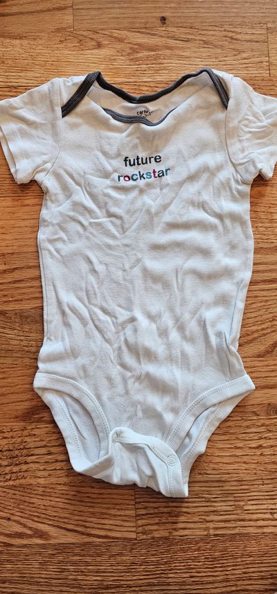 Carter's Like new boys bodysuit feature playful texts adds extra charm 12 Months