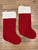 2 knit red stockings 20 inches long