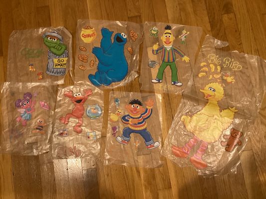 Sesame Street Wall claims the mood on wax paper