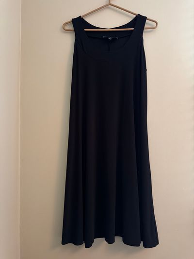 Ellen Parker Black Flowy Tanktop Dress Women's - L