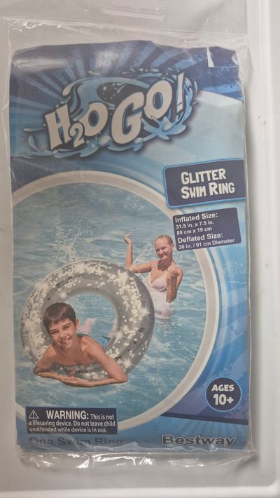Large Silver Glitter Pool Float New