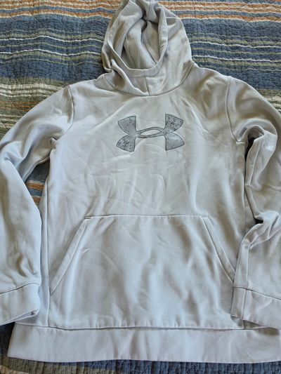 Under Armour Gray Logo Hoodie 14-16