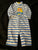 John Lewis 1pc Blue Striped Swimwear w/ Mermaid 6-9 Months