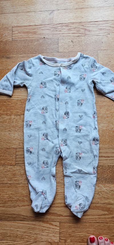 Reui Rofe Baby girl long sleeves body suits with Mama owl & baby owl prints 6-9 Months