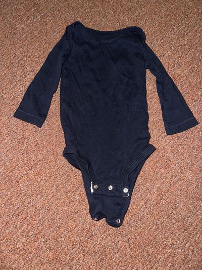 Carter's navy blue long sleeve onesie 9 Months
