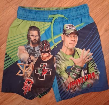 WWE swim trunks with John Cena, Mesh inside, drawstring waist 3T