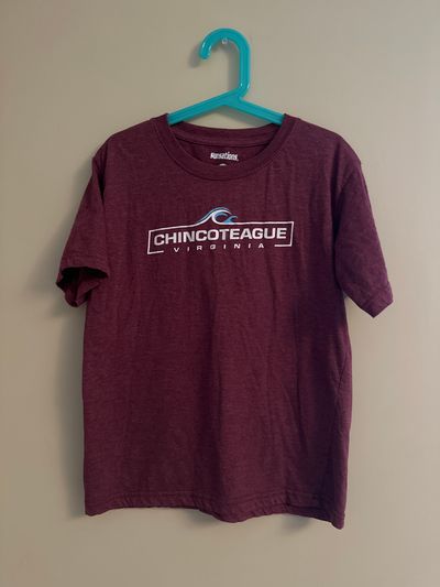 Sunsations Maroon Chincoteague VA Tshirt 10-12